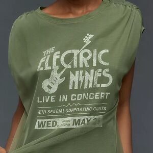 Pilcro Graphic Band Tulle Tee XL by Anthropologie